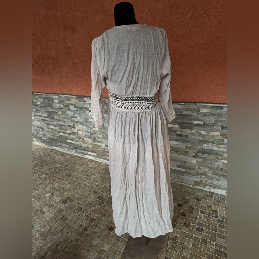 Bohemian Cream Long Cardigan rebelión again duster/cover up - Picture 4 of 8